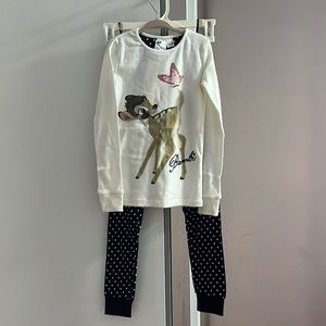 H&M Girls Disney Bambi Pajama Set- NWT